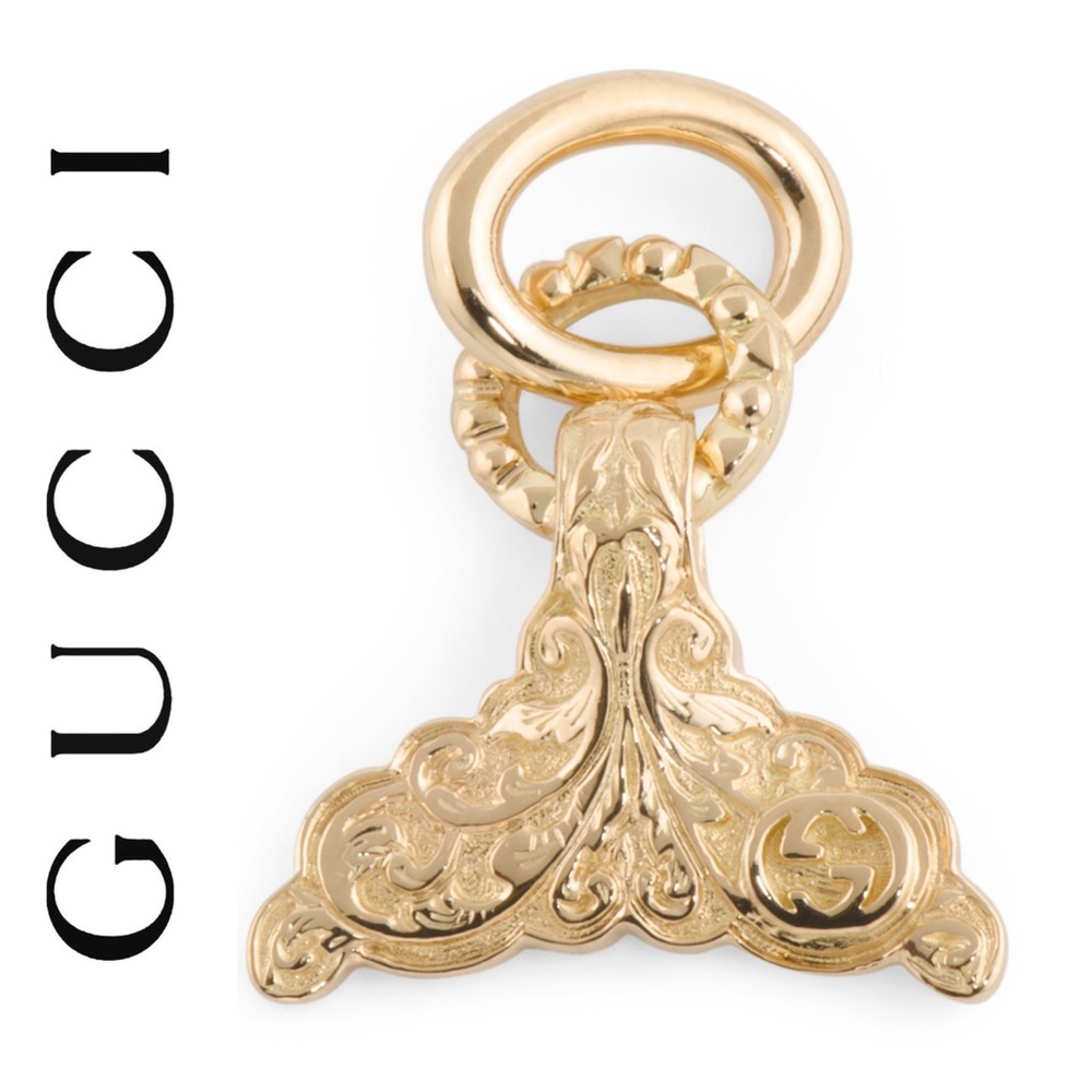 Gucci Tail Fin Charm In Yellow Gold NWT